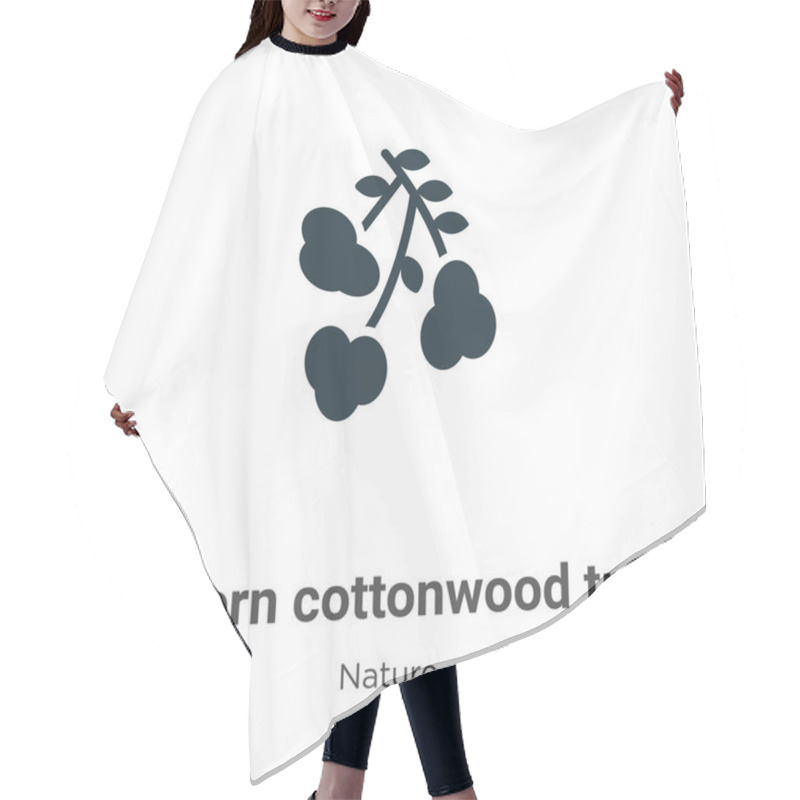 Personality  Eastern Cottonwood Tree Vector Icon On White Background. Flat Vector Eastern Cottonwood Tree Icon Symbol Sign From Modern Nature Collection For Mobile Concept And Web Apps Design. Hair Cutting Cape