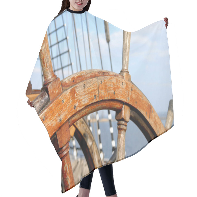 Personality  Ship Steering Wheel Hair Cutting Cape