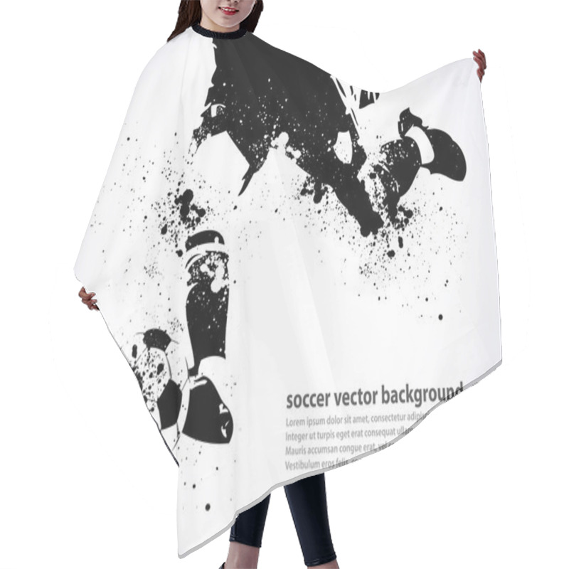 Personality  Grunge Soccer Poster Hair Cutting Cape