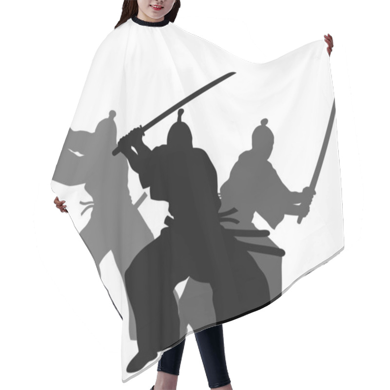 Personality  Samurai Hair Cutting Cape