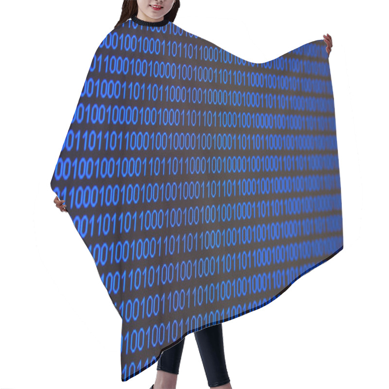 Personality  Blue Binary Code Hair Cutting Cape