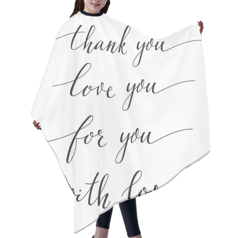 Personality  Hand Written Calligraphy Short Messages Set Hair Cutting Cape