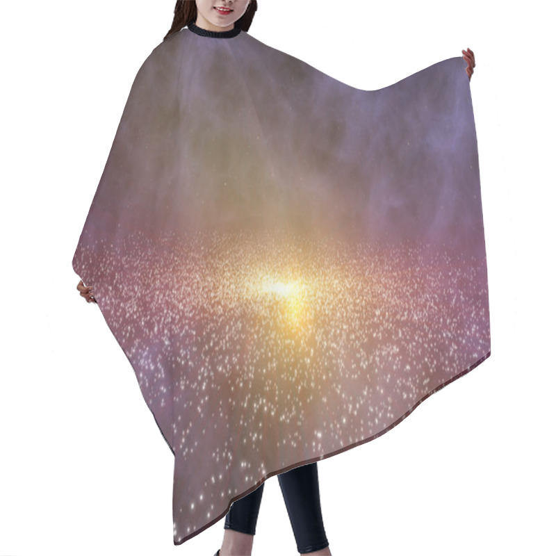 Personality  Galaxy Rotating And Star Clusters Hair Cutting Cape