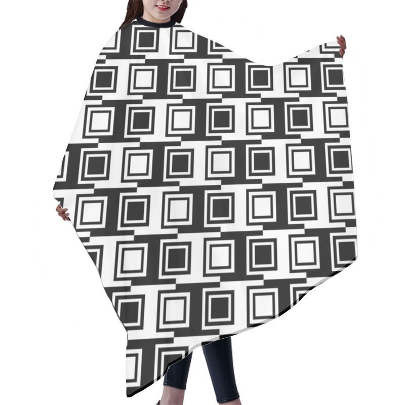 Personality  Squares Abstract Pattern. Hair Cutting Cape