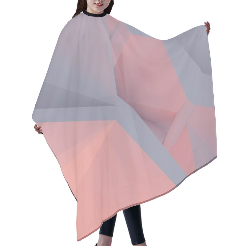 Personality  Abstract Geometric Shapes With Soft Pink And Gray Tones Hair Cutting Cape