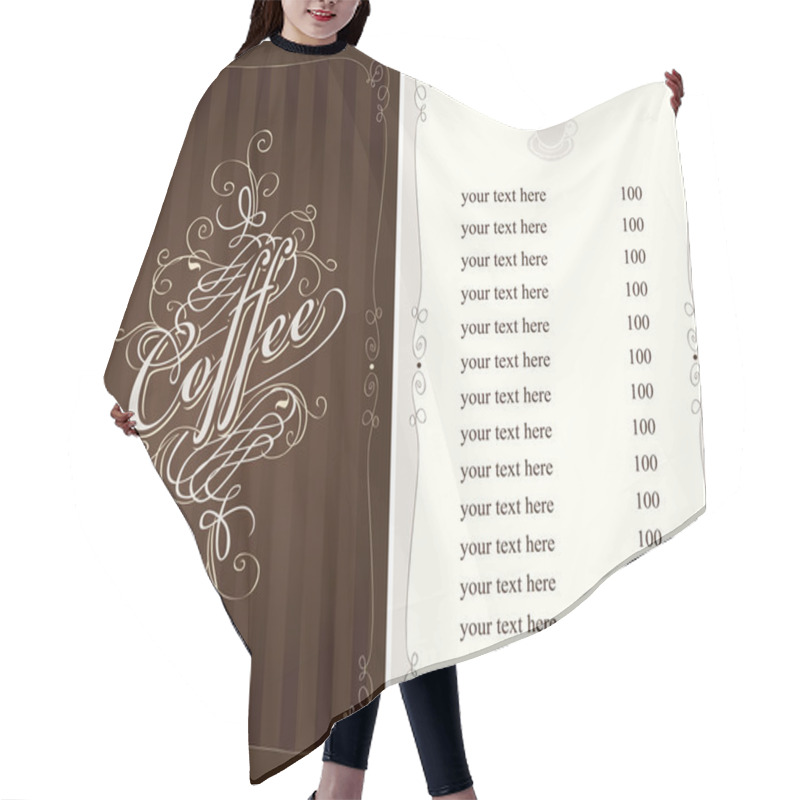 Personality  Coffee Menu Hair Cutting Cape