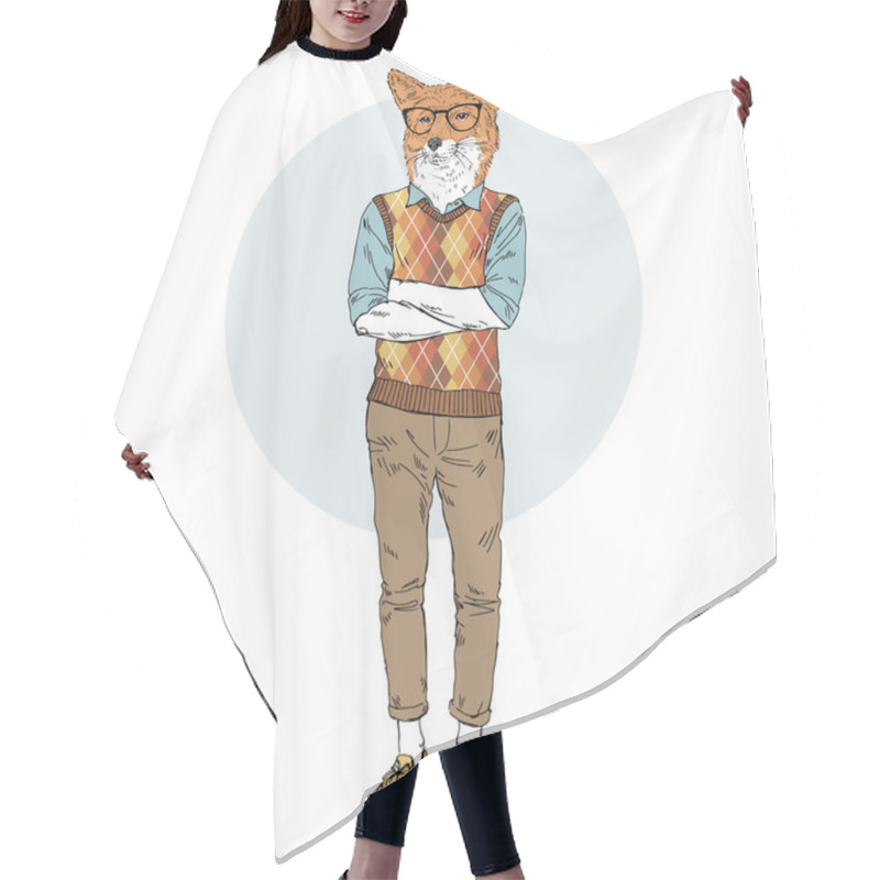 Personality  Smart Nerdy Fox   Hair Cutting Cape