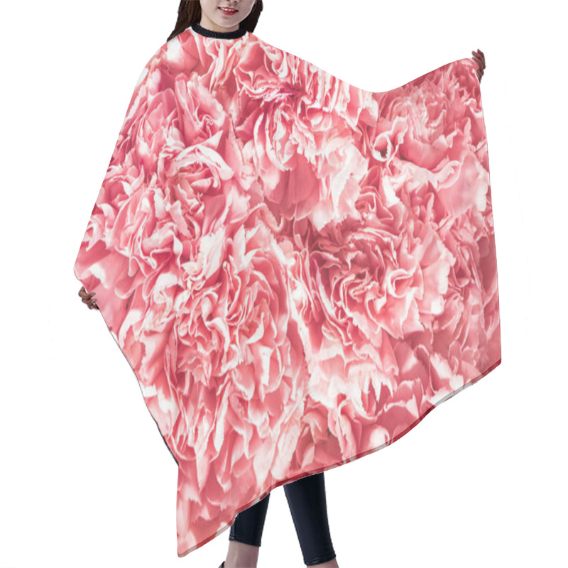 Personality  Top View Of Blooming Pink Flowers With Beautiful Petals Hair Cutting Cape