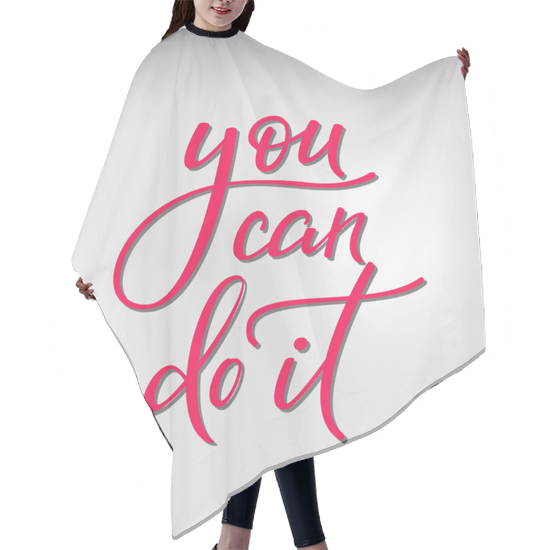 Personality  You Can Do It Vector Lettering Hair Cutting Cape