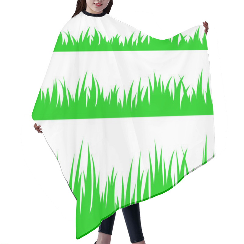 Personality  Set Of Seamless The Grass. Hair Cutting Cape