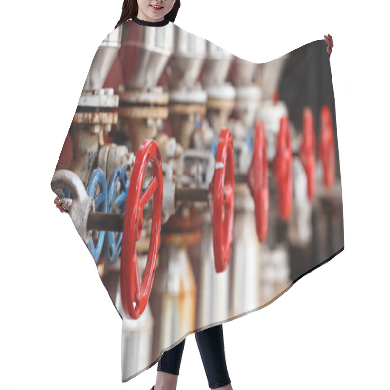 Personality  Red Steam Valves Hair Cutting Cape