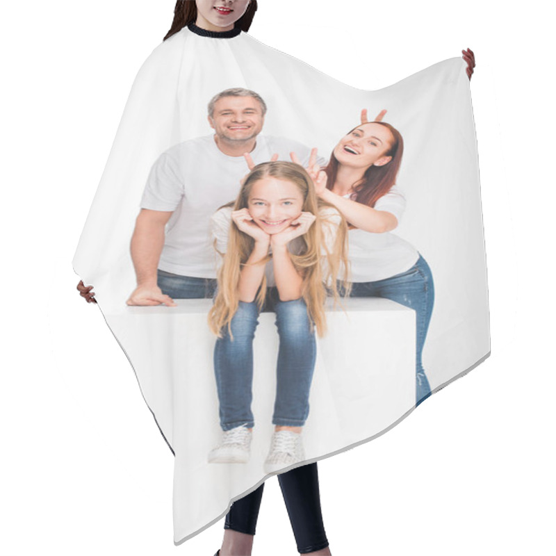 Personality  Family With Peace Symbols Hair Cutting Cape