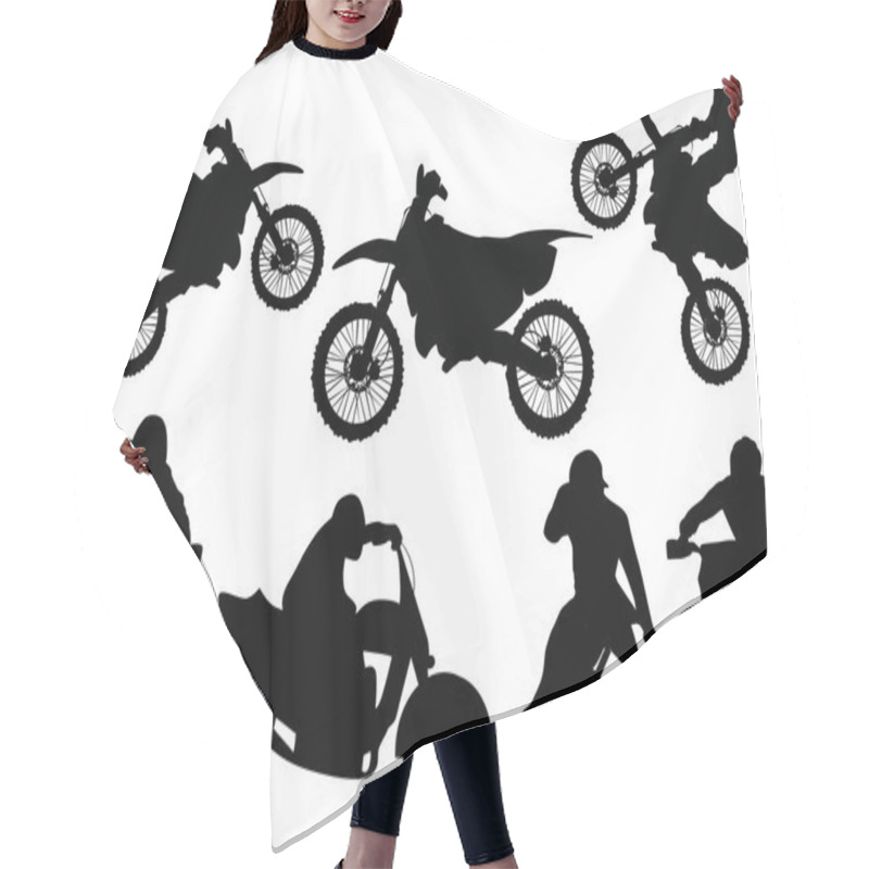 Personality  Racer Silhouettes Collection Hair Cutting Cape