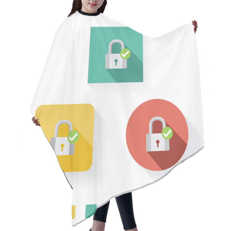 Personality  Protected Flat Icon Design Hair Cutting Cape