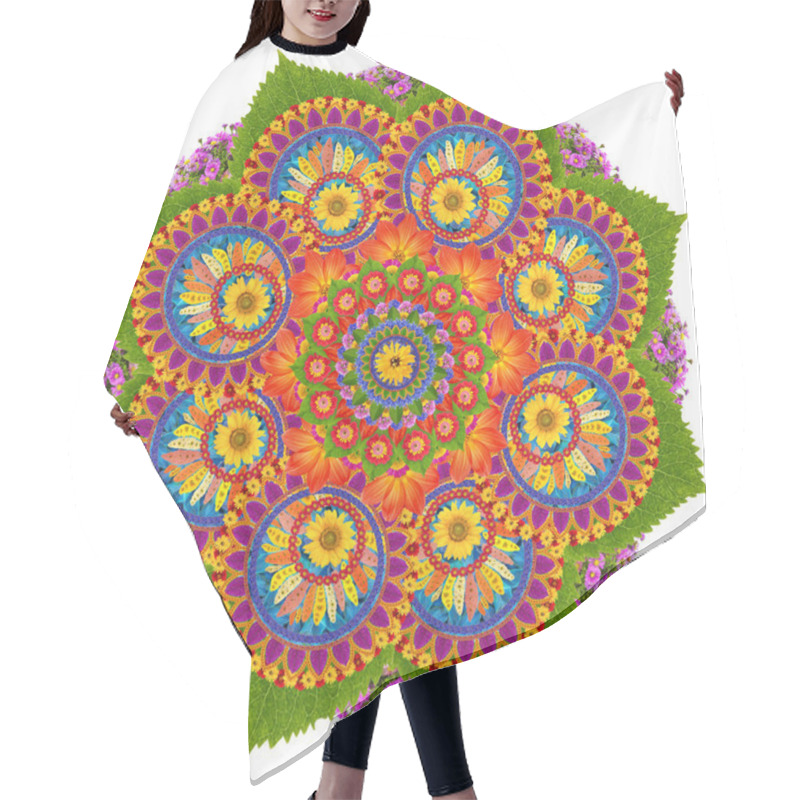 Personality  Sacred Lotus Mandala Symbol Hair Cutting Cape