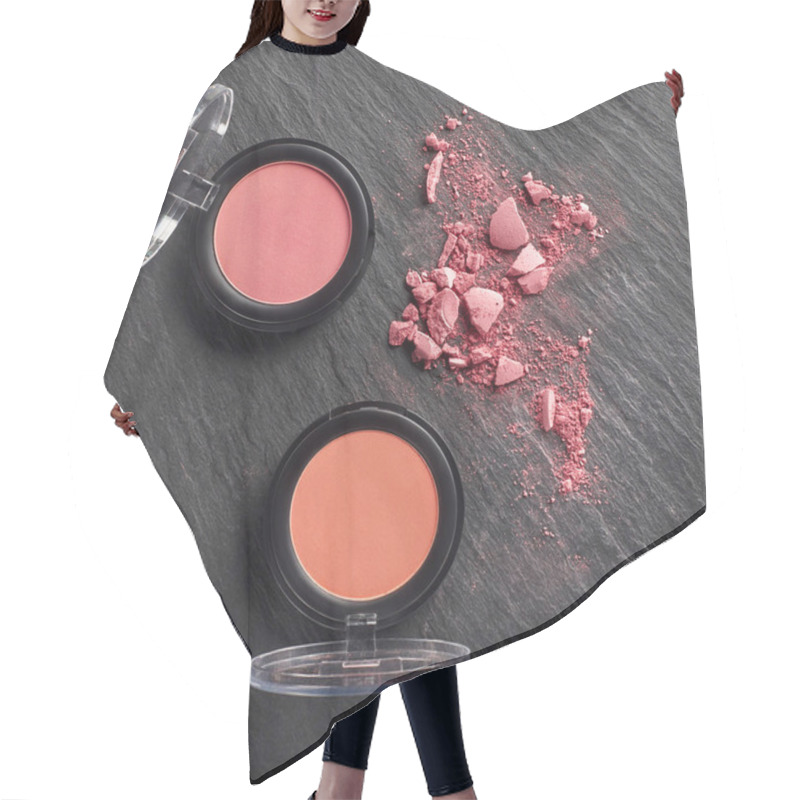 Personality  Broken Blush By Pressed Blush On Dark Slate Background Hair Cutting Cape