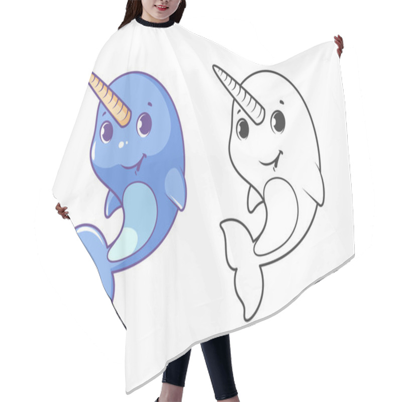 Personality  Cute Little Narwhal. Hair Cutting Cape