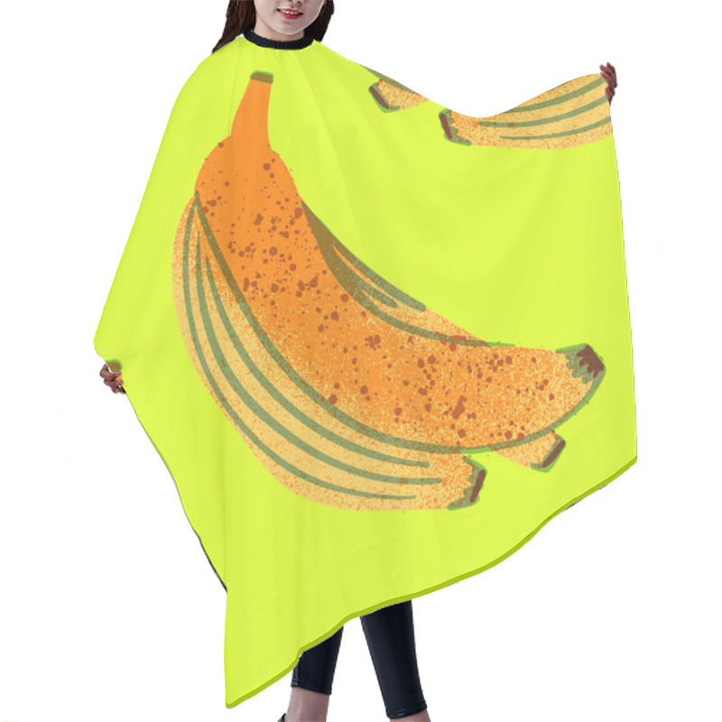 Personality  Seamless Pattern Of Banana Peel. Organic Waste Theme. Illustration For Home Food Processing And Compost, Organic Waste, Zero Waste, Environmental Problem Hair Cutting Cape