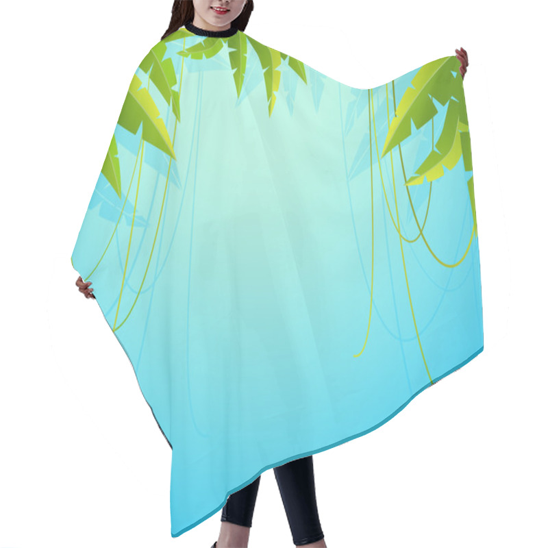 Personality  Beautiful Background With Tropical Branches Hair Cutting Cape