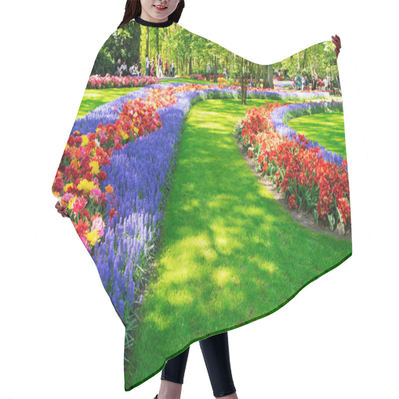 Personality  Fresh Lawn With Flowers Hair Cutting Cape