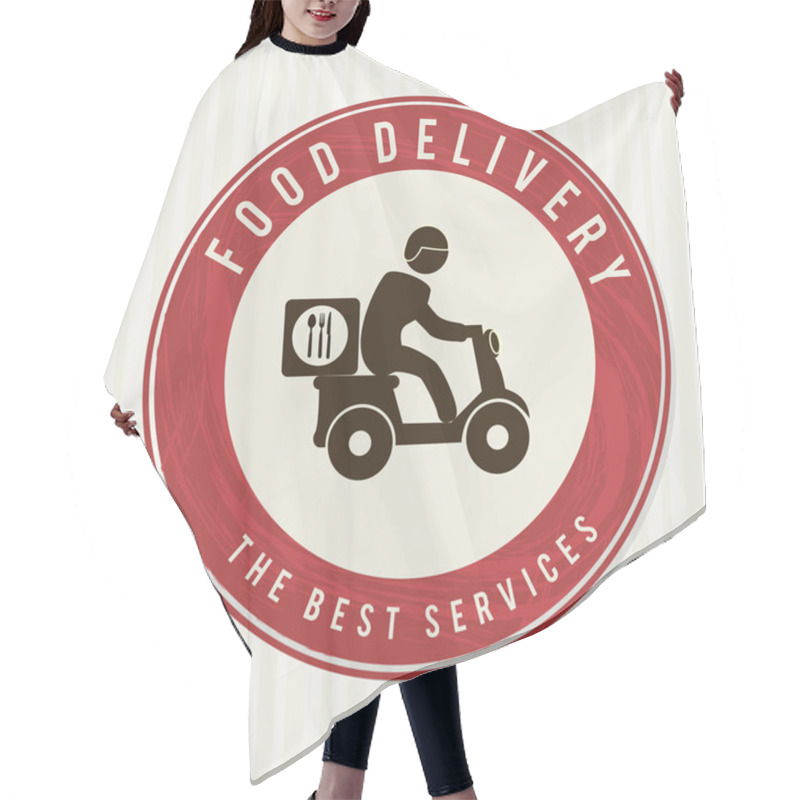 Personality  Food Delivery Hair Cutting Cape