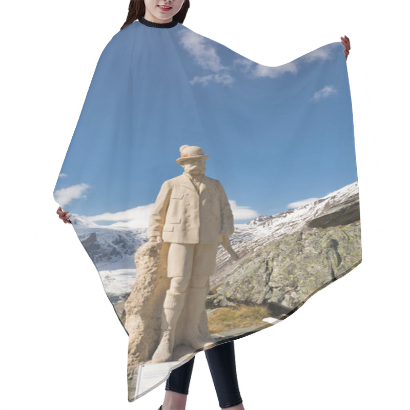 Personality  Statue Of Kaiser Franz Josef I On Grossglockner Glacier, Austria. Hair Cutting Cape