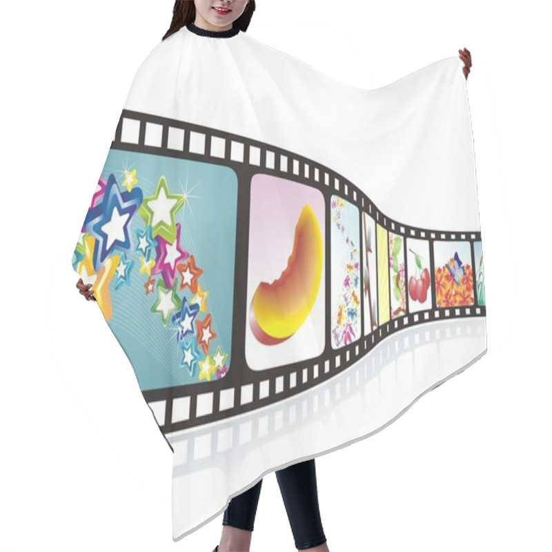 Personality  Cinema Tape Hair Cutting Cape