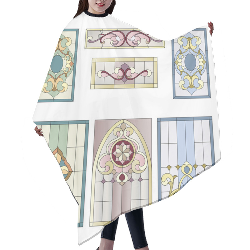 Personality  Stained Glass Pattern Hair Cutting Cape