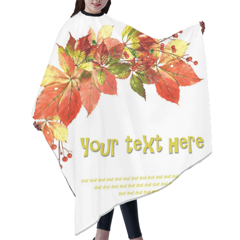 Personality  Card With Vine Leaves Hair Cutting Cape