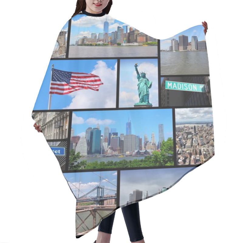 Personality  Manhattan - Travel Collage Hair Cutting Cape