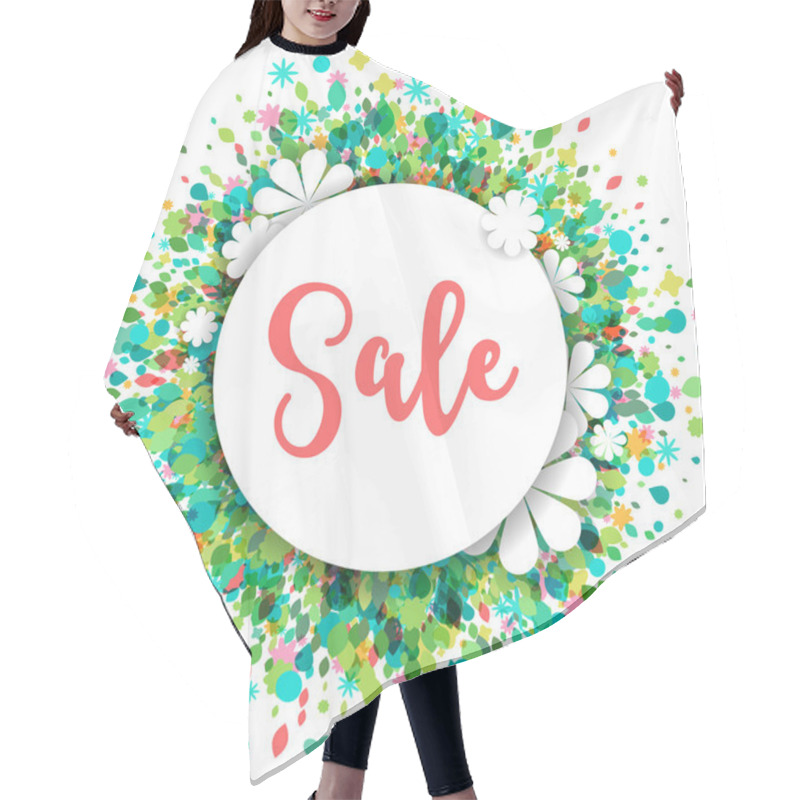 Personality  Sale Greeting Card, Poster With Flowers Hair Cutting Cape