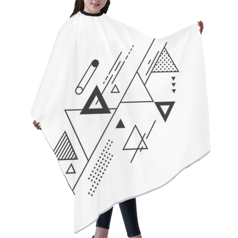 Personality  Abstract Modern Geometric Triangle Composition Background Hair Cutting Cape