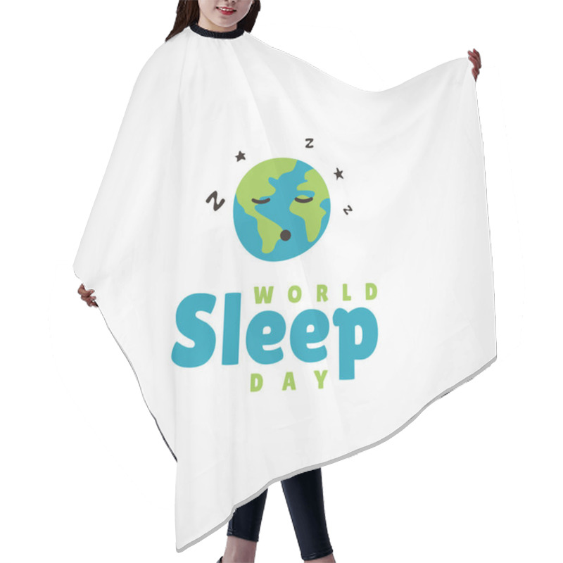 Personality  World Sleep Day Vector Design For Banner Or Background Hair Cutting Cape