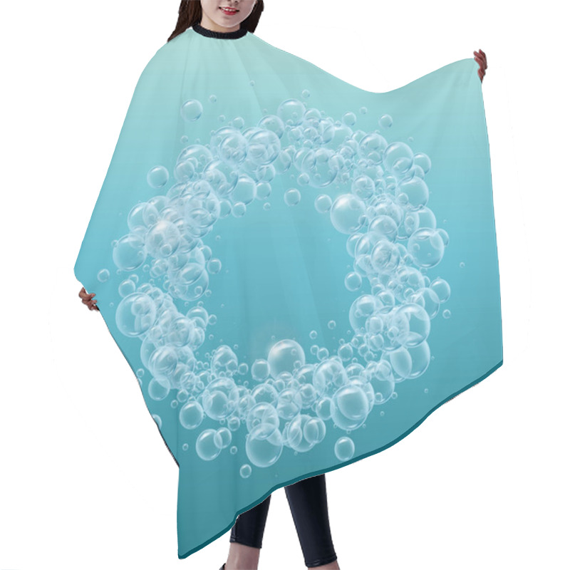 Personality  Realistic Water Bubbles Background Hair Cutting Cape