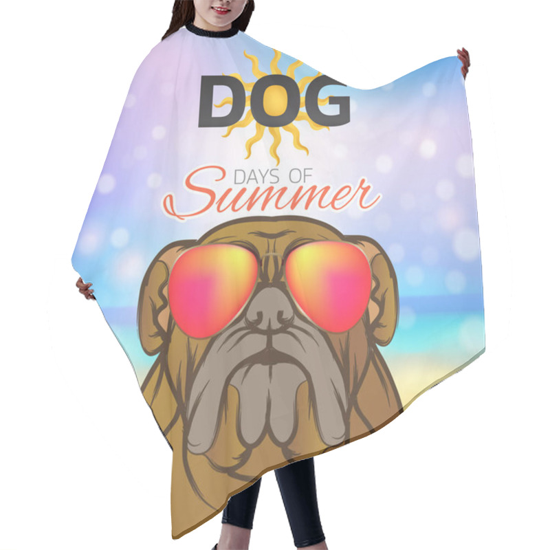 Personality  Dog Days Of Summer Logo Icon Design, Vector Illustration Hair Cutting Cape