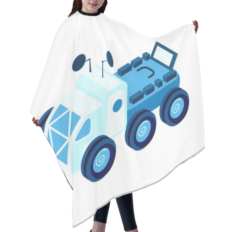 Personality  Isometric Mars Rover Icon Hair Cutting Cape