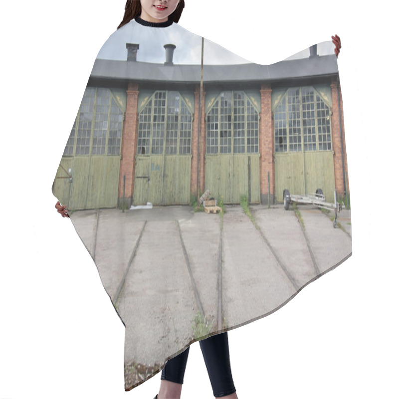 Personality  Old Train Storage Building Hair Cutting Cape