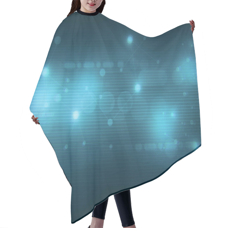 Personality  Blue Digital Background  Hair Cutting Cape