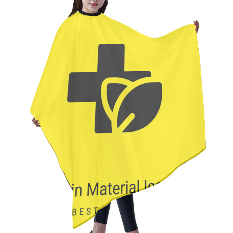 Personality  Alternative Medicine Minimal Bright Yellow Material Icon Hair Cutting Cape