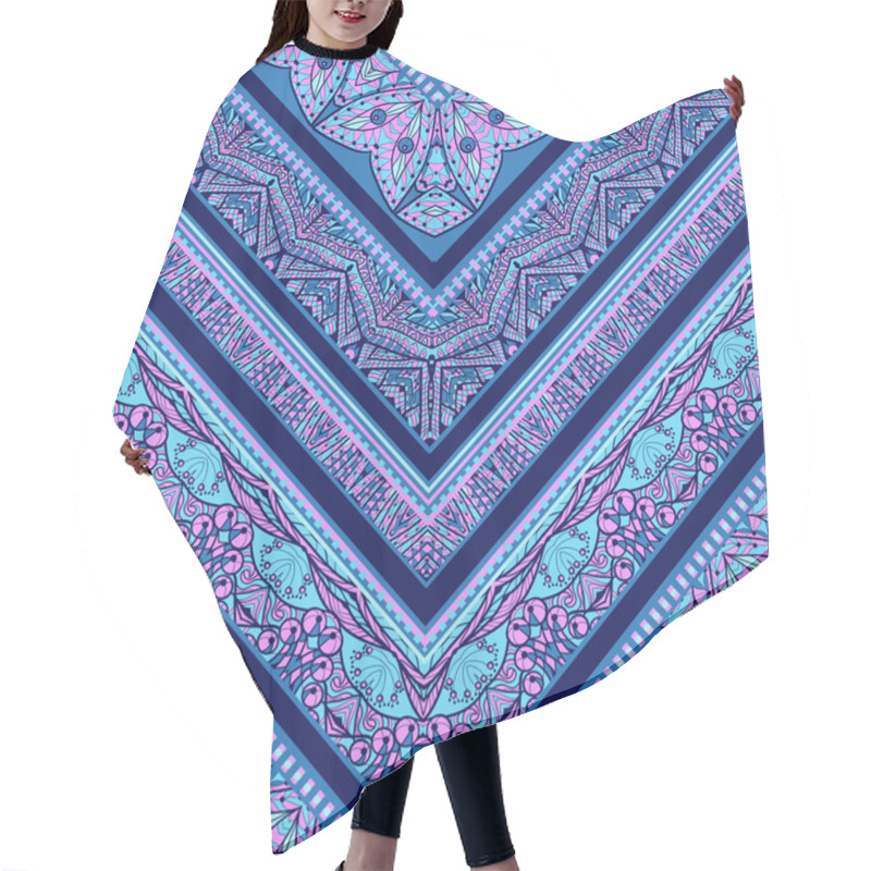 Personality  Ethnic Pattern Hair Cutting Cape