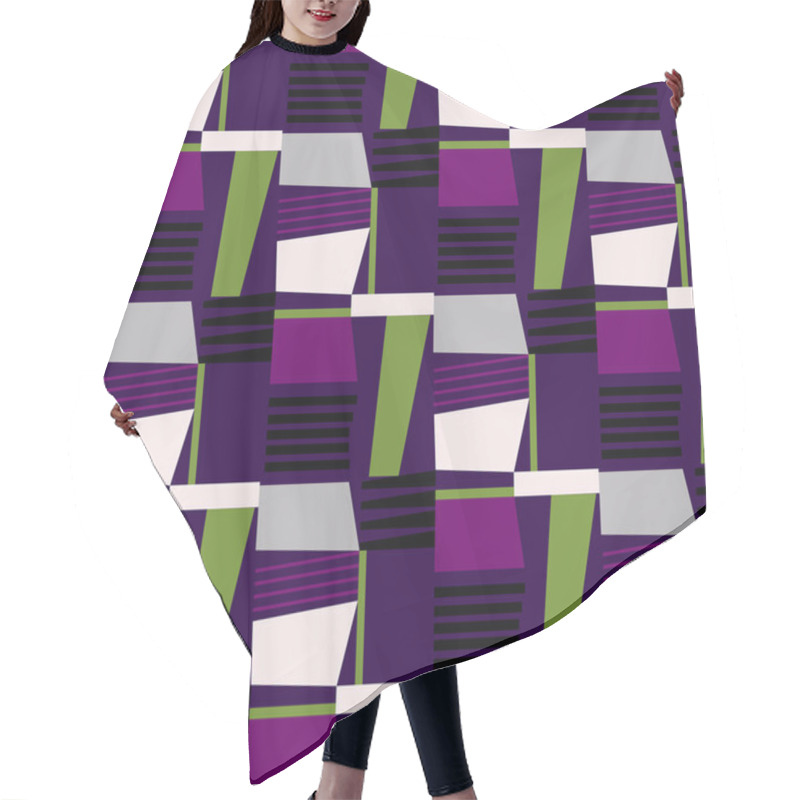 Personality  Abstract Graphic Geometric Pattern Hair Cutting Cape