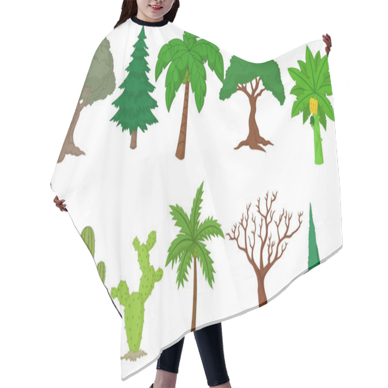 Personality  Various Tree Cartoon Collection Hair Cutting Cape