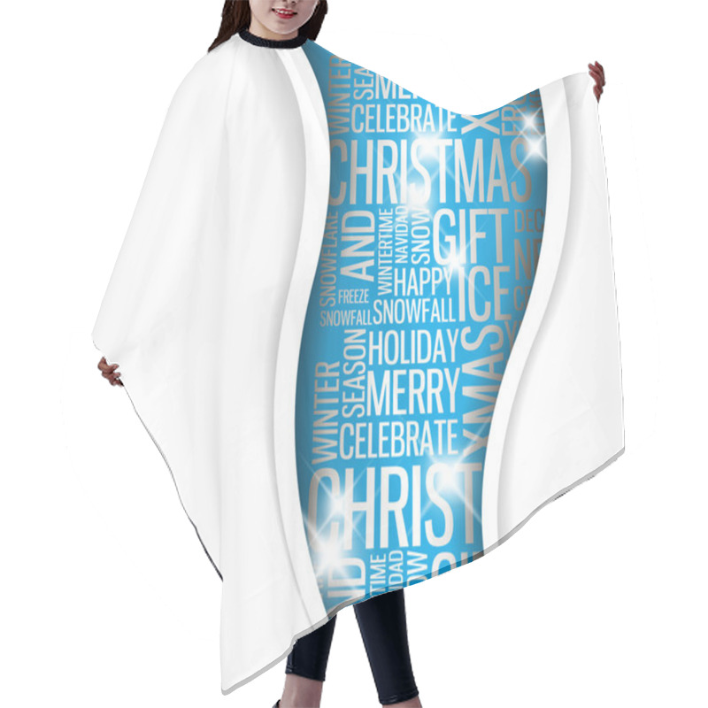 Personality  Vector Abstract Christmas Card - Season Words Hair Cutting Cape