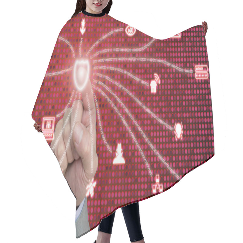 Personality  Cybersecurity Shield Activation Hair Cutting Cape