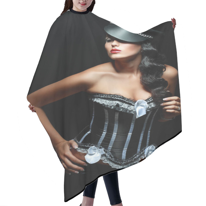 Personality  Fetish Military Brunette Hair Cutting Cape