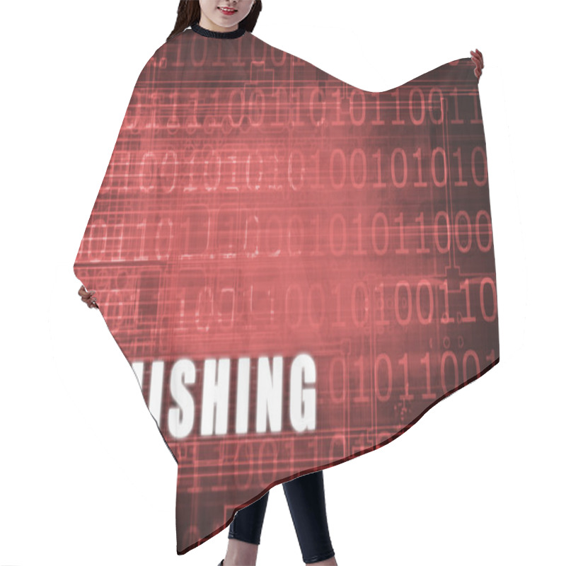 Personality  Phishing Warning Background Hair Cutting Cape