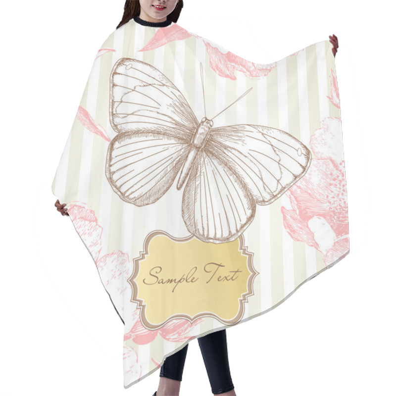 Personality  Card With A Butterfly Hair Cutting Cape