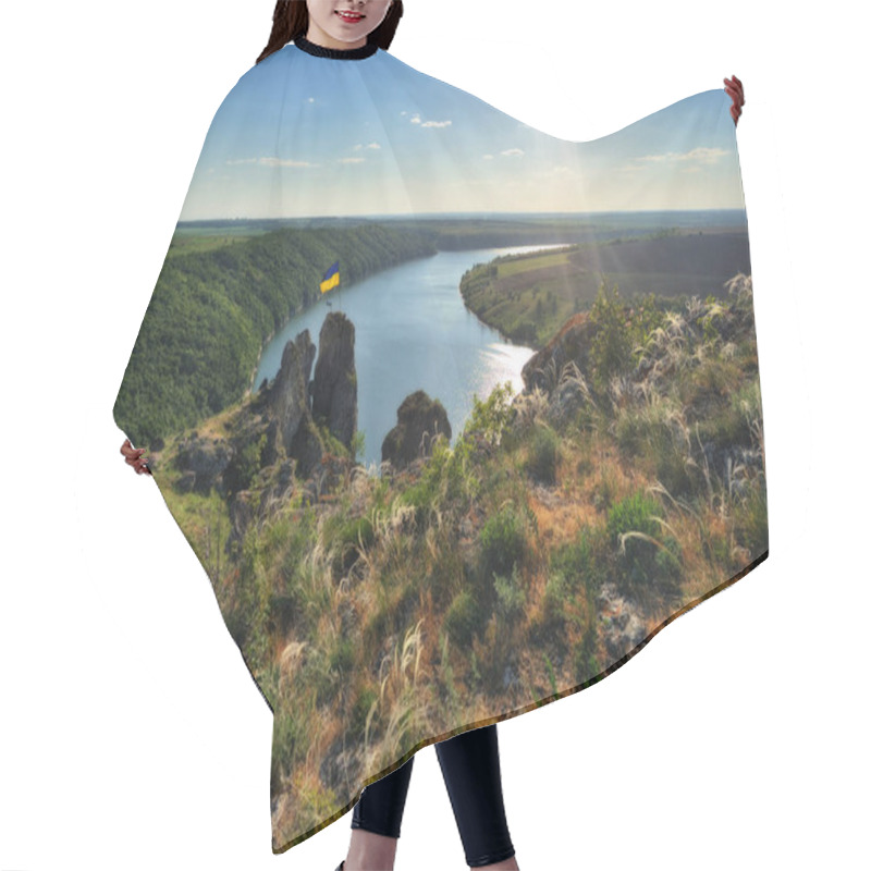 Personality  Sunset Over The Dniester River Hair Cutting Cape