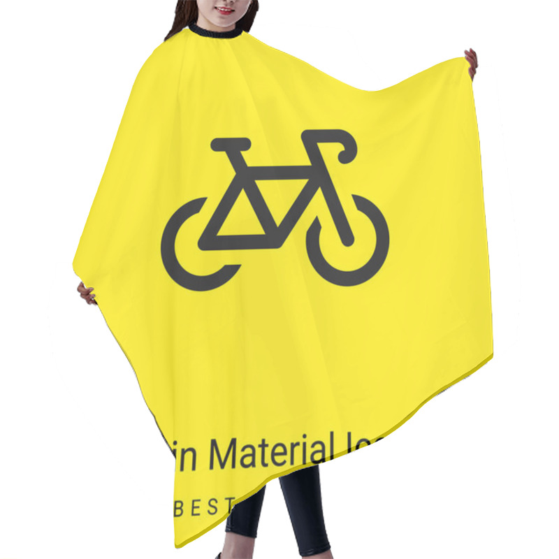 Personality  Bicycle Minimal Bright Yellow Material Icon Hair Cutting Cape