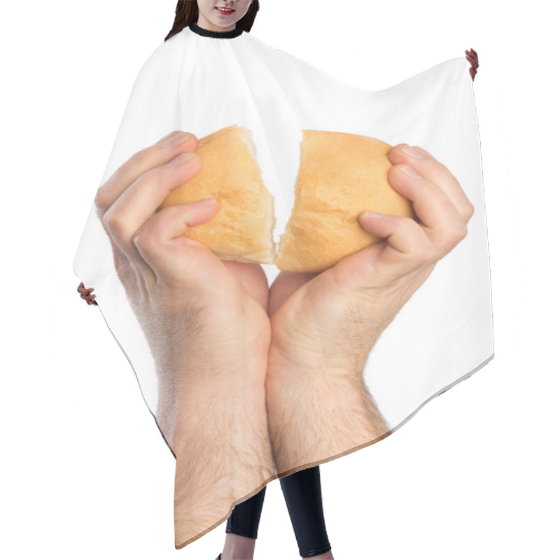 Personality  Hands With Bread Hair Cutting Cape